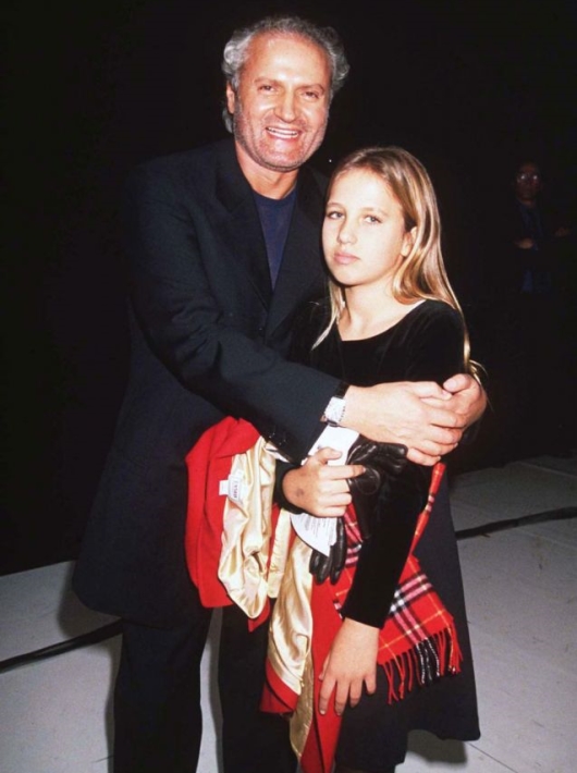Allegra With Her Uncle Gianni Versace in 1997